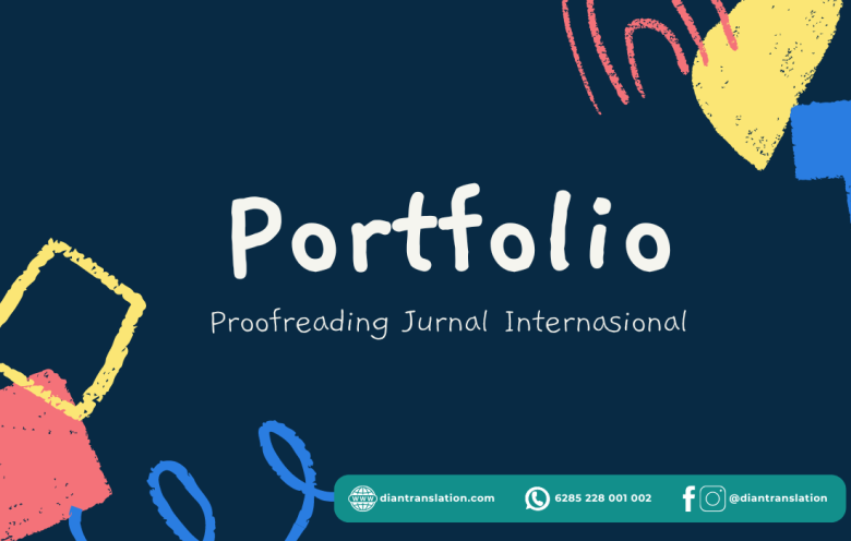 Portfolio Proofreading Jurnal Internasional