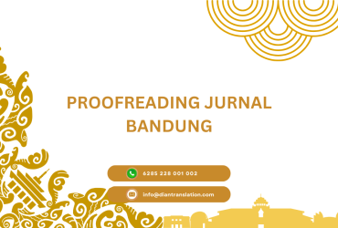 Proofreading Jurnal Bandung Bersertifikat